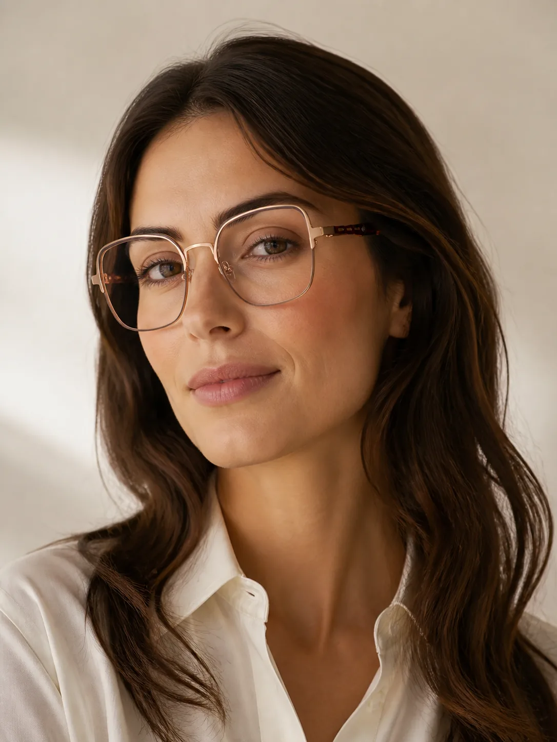 D3452 Metal Optical frame worn by a model