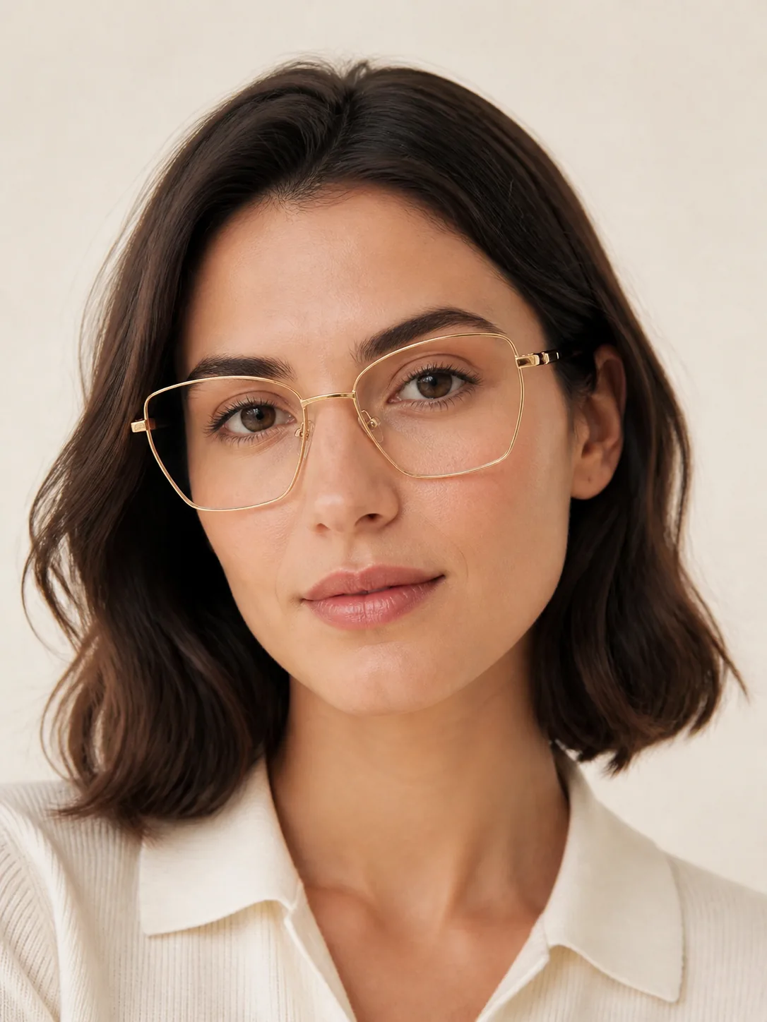 D3727 Metal Optical frame worn by a model