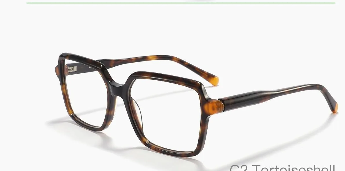 HE3119 C2 Tortoiseshell montura óptica de acetato