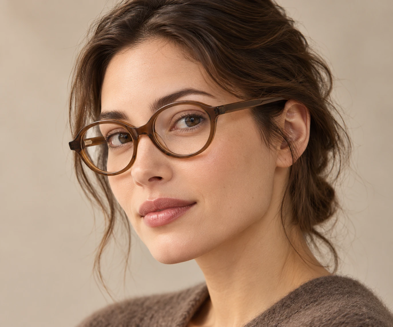 M008 acetate optical frame worn by a model