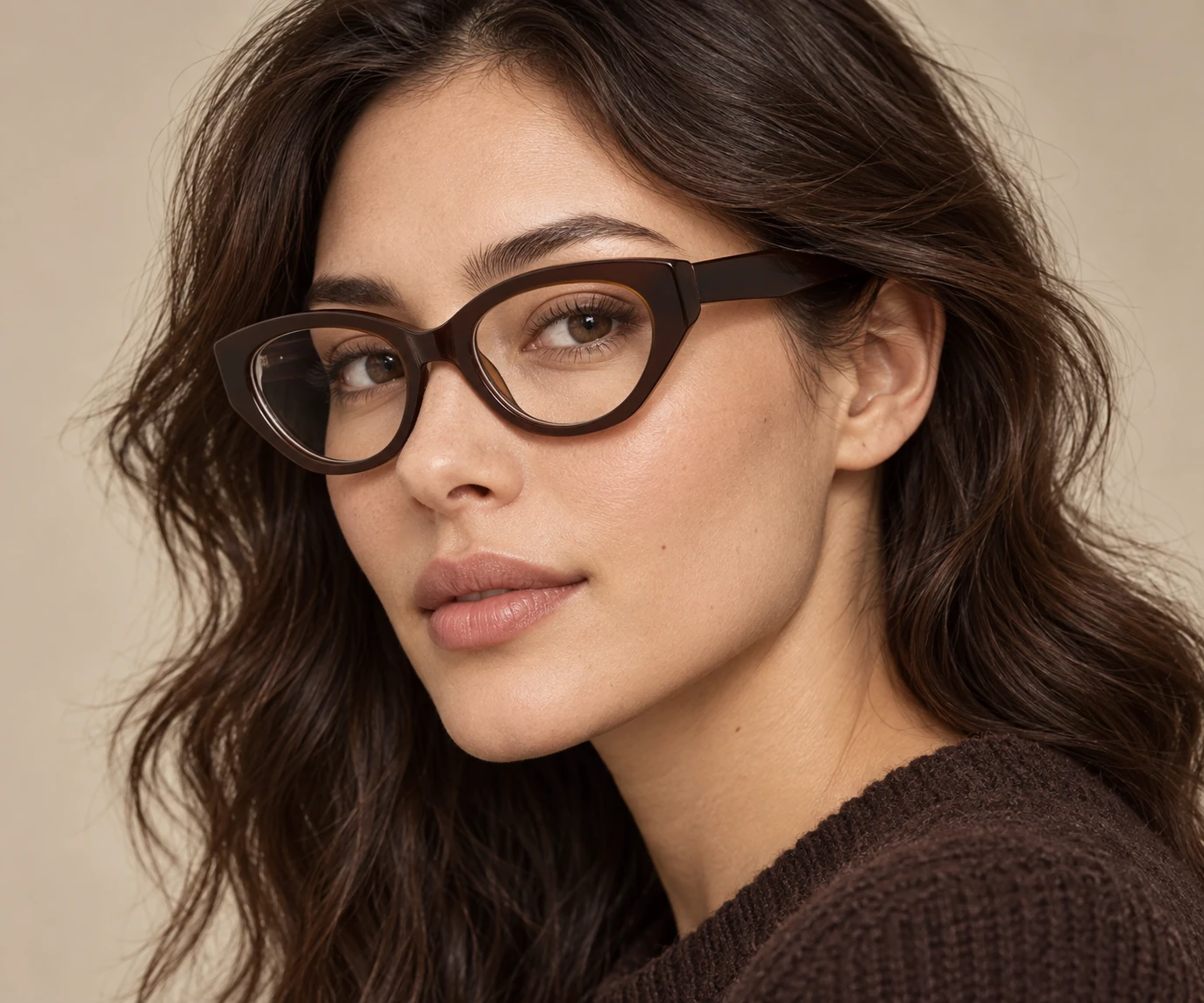 M016 acetate optical frame worn by a model