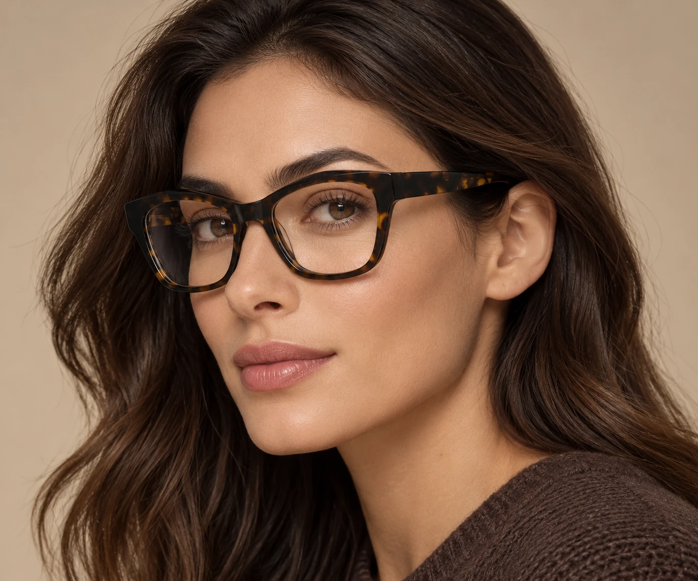 M020 acetate optical frame worn by a model