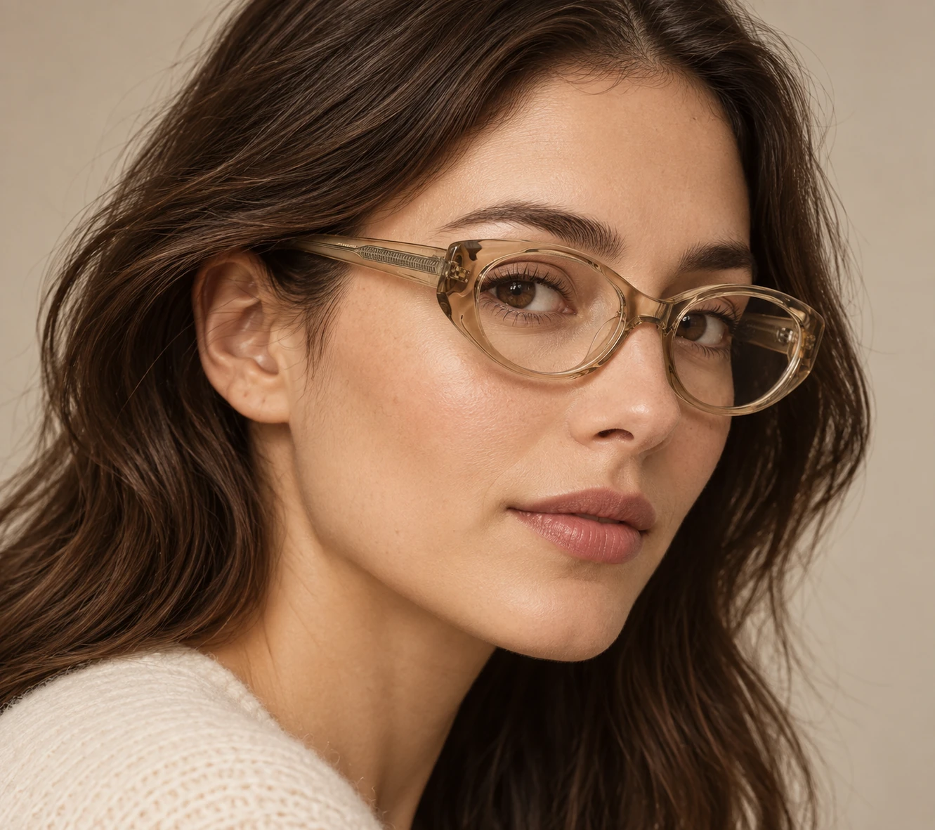 M030 acetate optical frame worn by a model