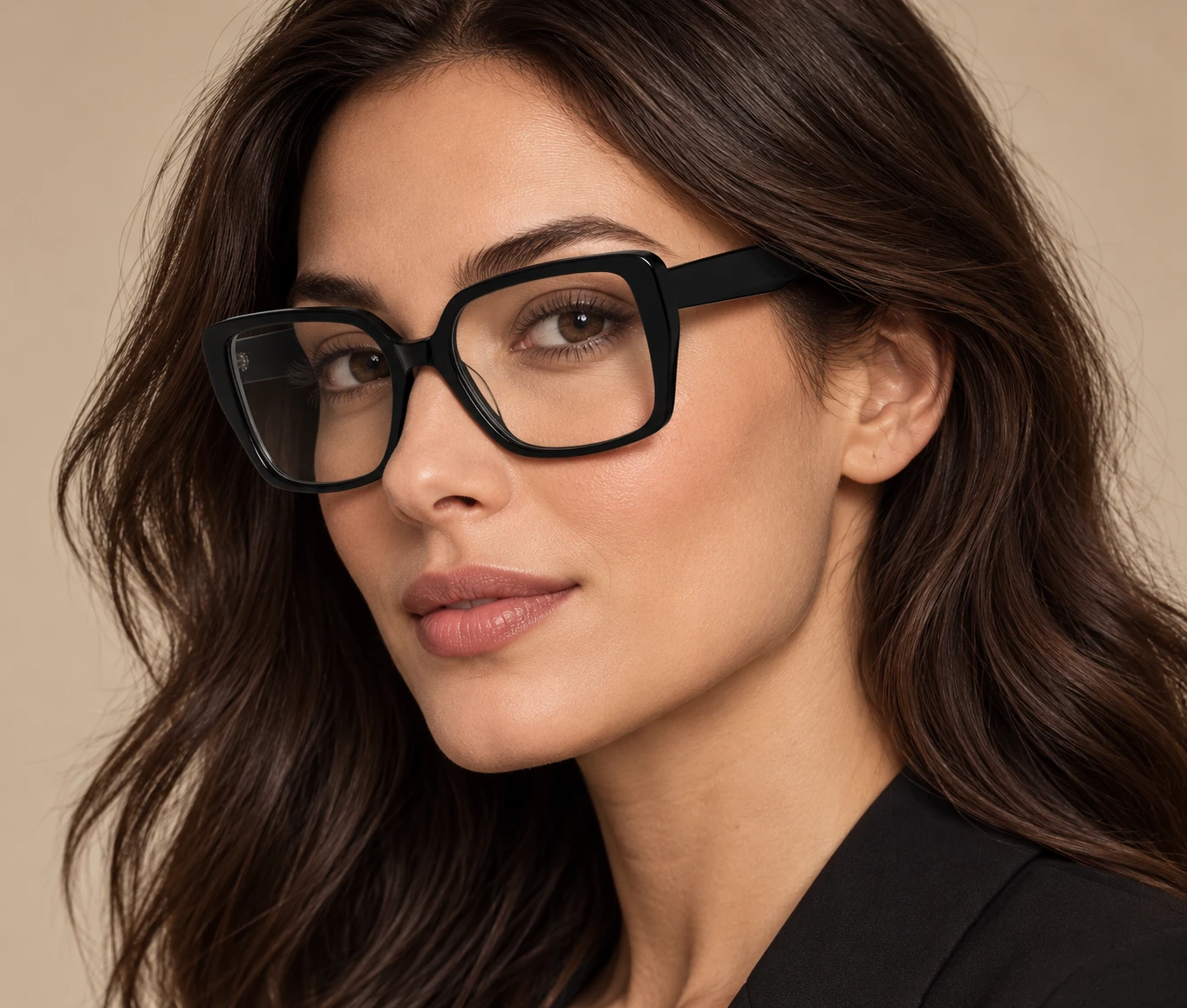 M053 acetate optical frame worn by a model