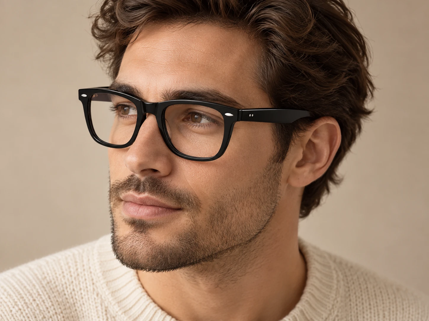 MRB1009 acetate optical frame worn by a model