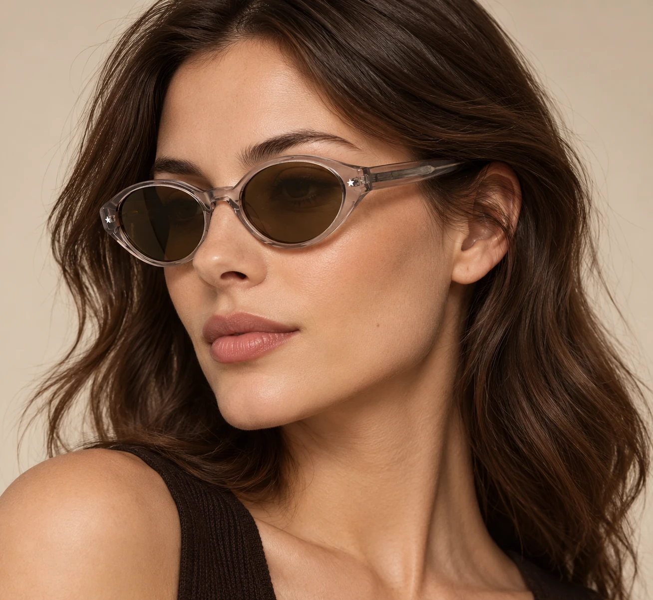 MT006 acetate optical frame worn by a model