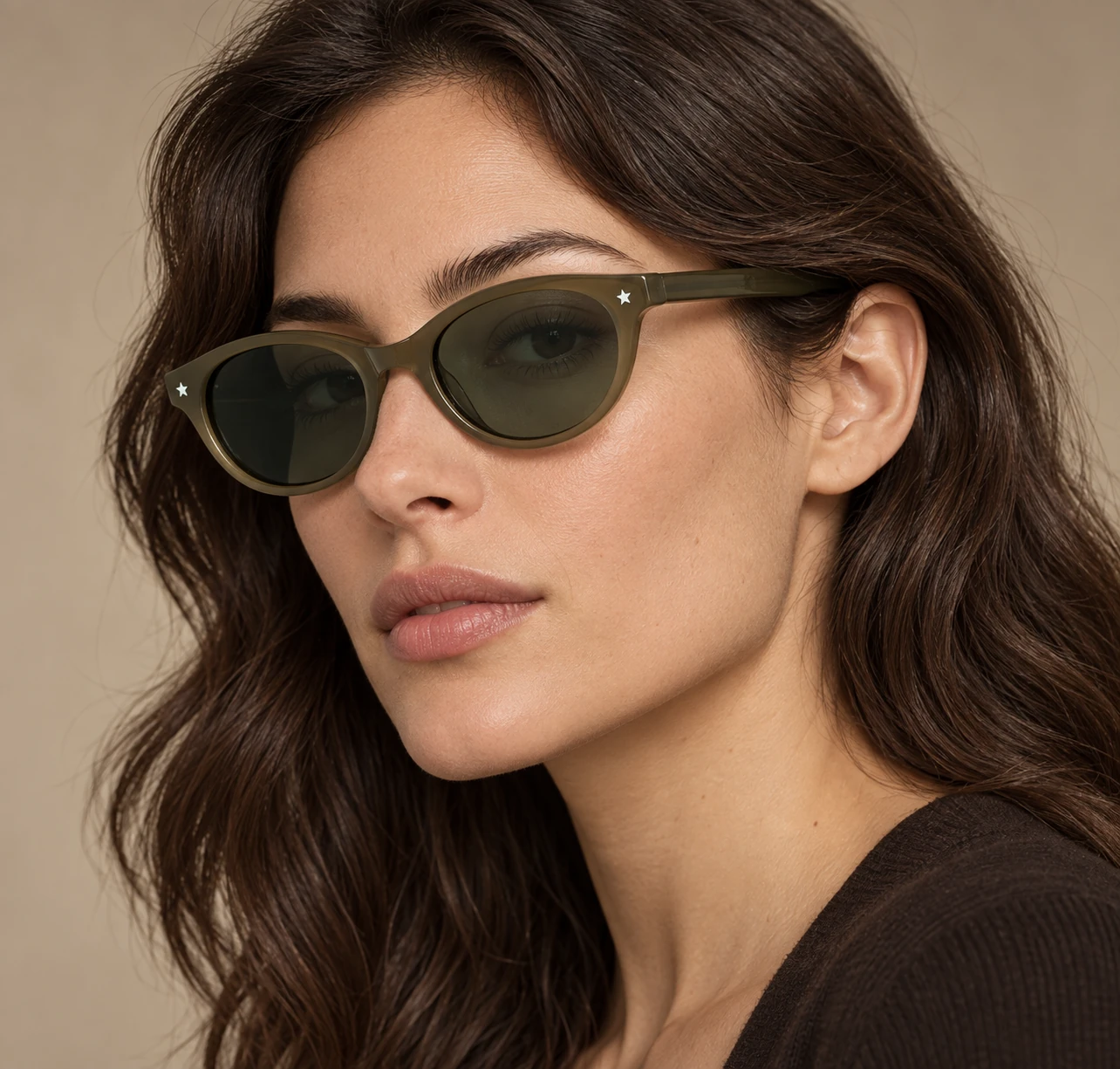 MT015 acetate optical frame worn by a model