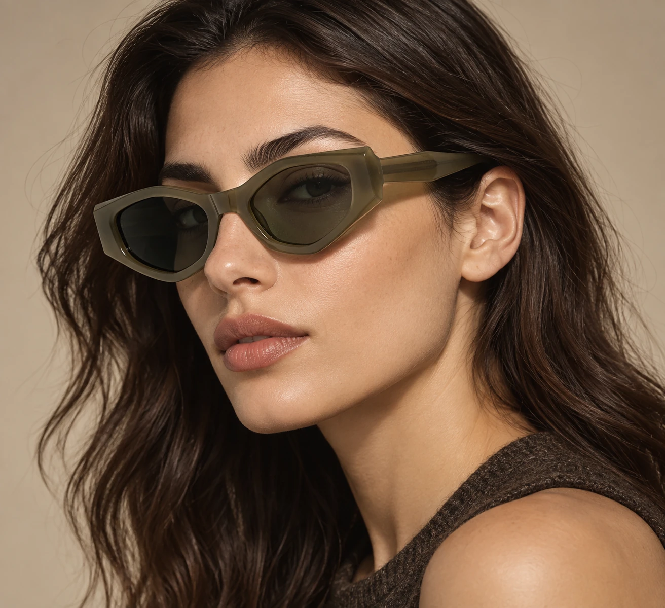 MT017 acetate optical frame worn by a model