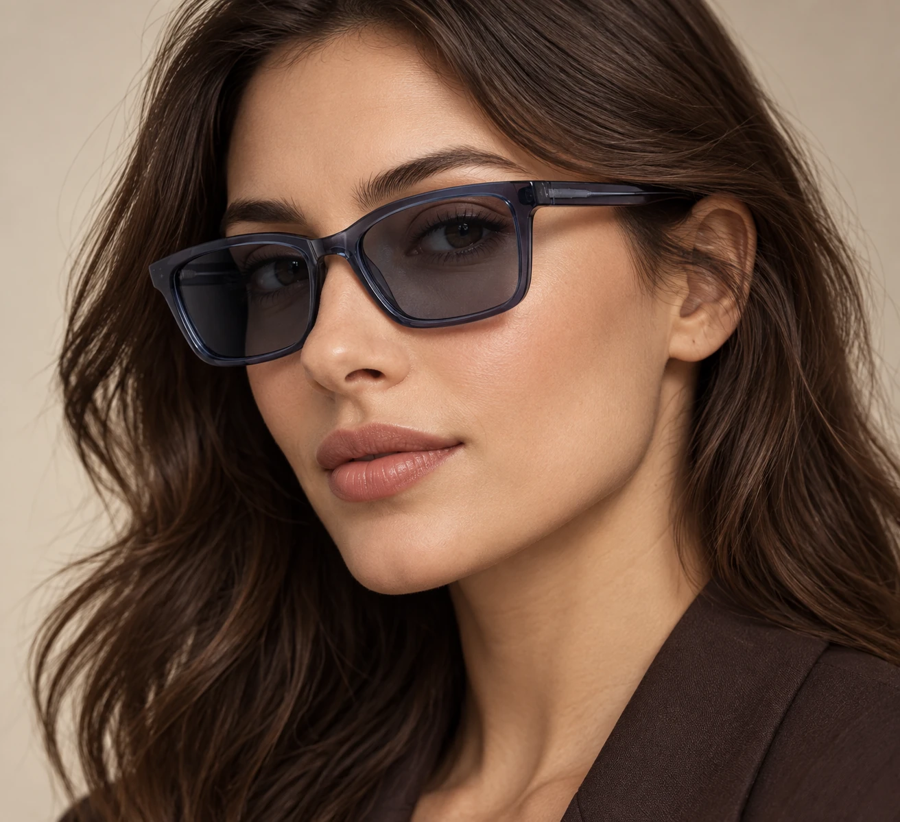 MT019 acetate optical frame worn by a model