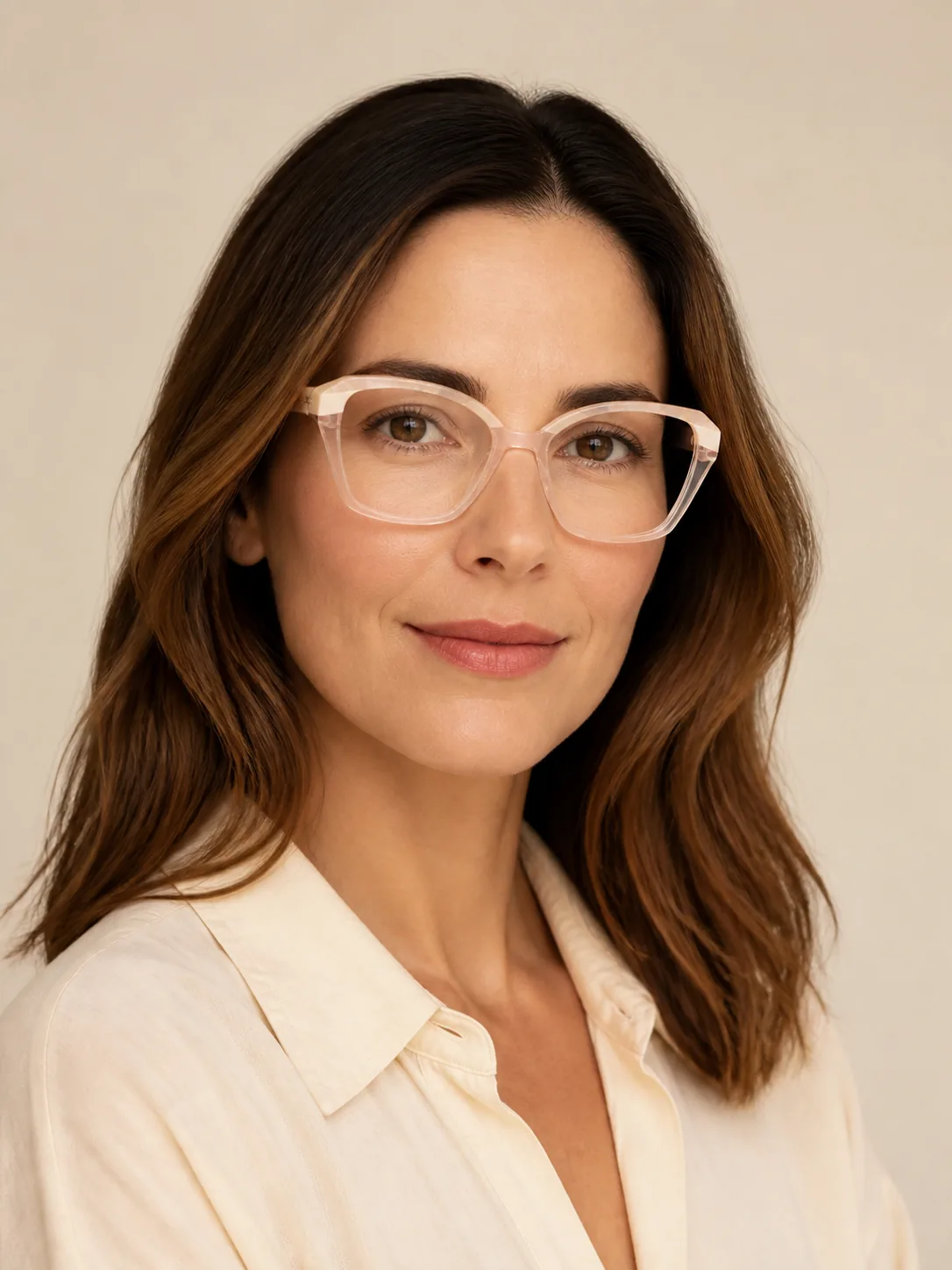 YG21288 acetate optical frame worn by a model