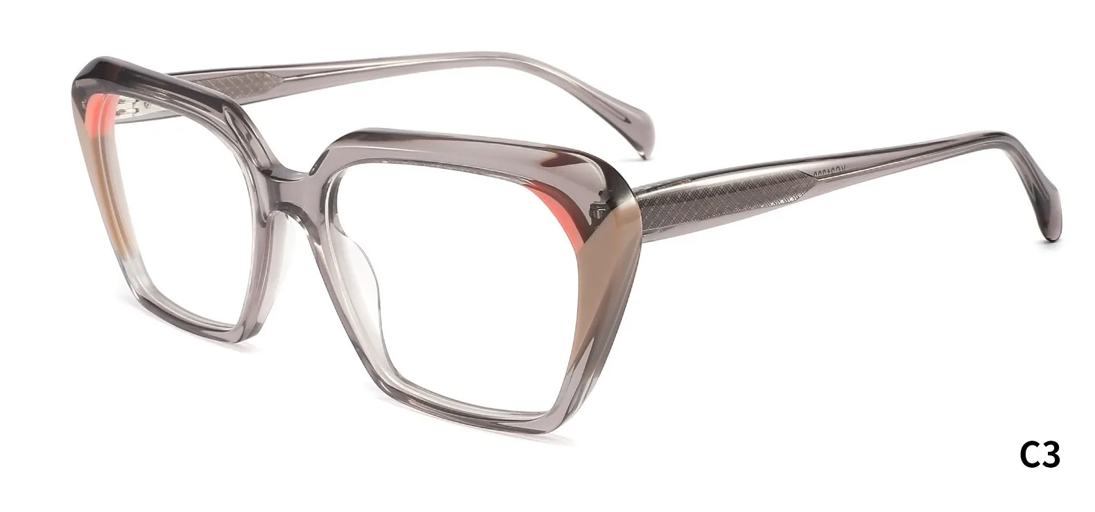 YG21290 C3 C3 muestra fotografiada montura óptica de acetato